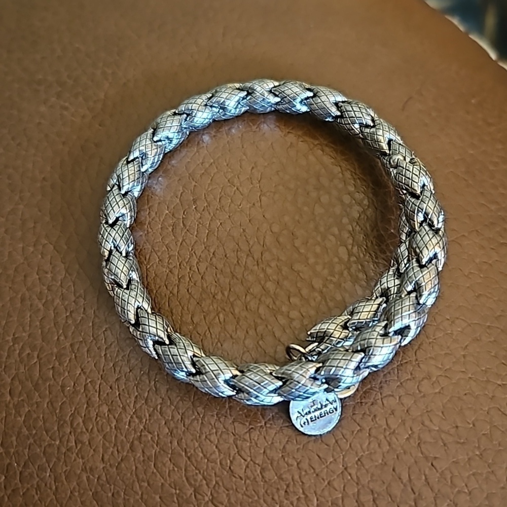 ALEX and ANI Silver Vintage 66 Braided Wrap Bracelet - Picture 4 of 6